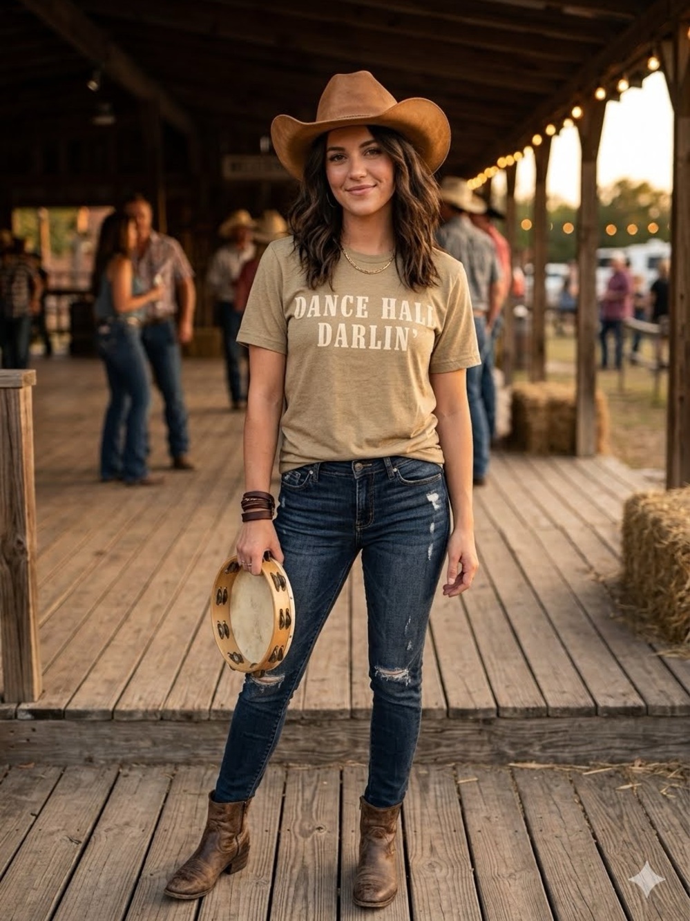 District Tan "Dance Hall Darlin'" Short Sleeve Tee